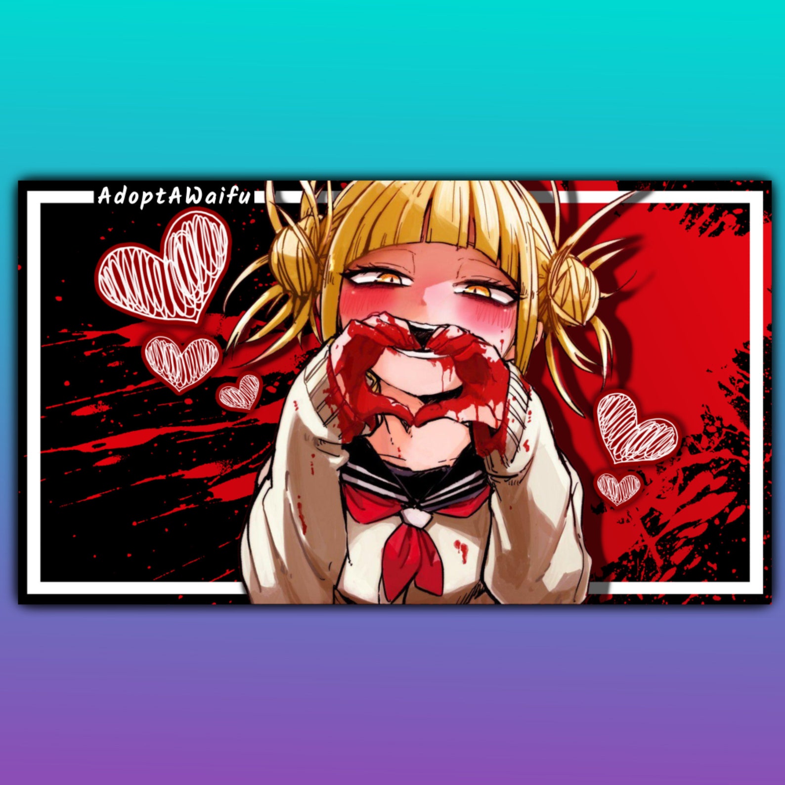 Himiko Toga Bloody Hearts My Hero Academia Boku No Hero | Etsy