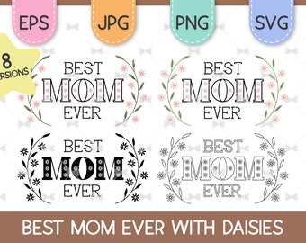 Best MOM Ever Clipart, Mother's Day Clipart | Personal and COMMERCIAL Use