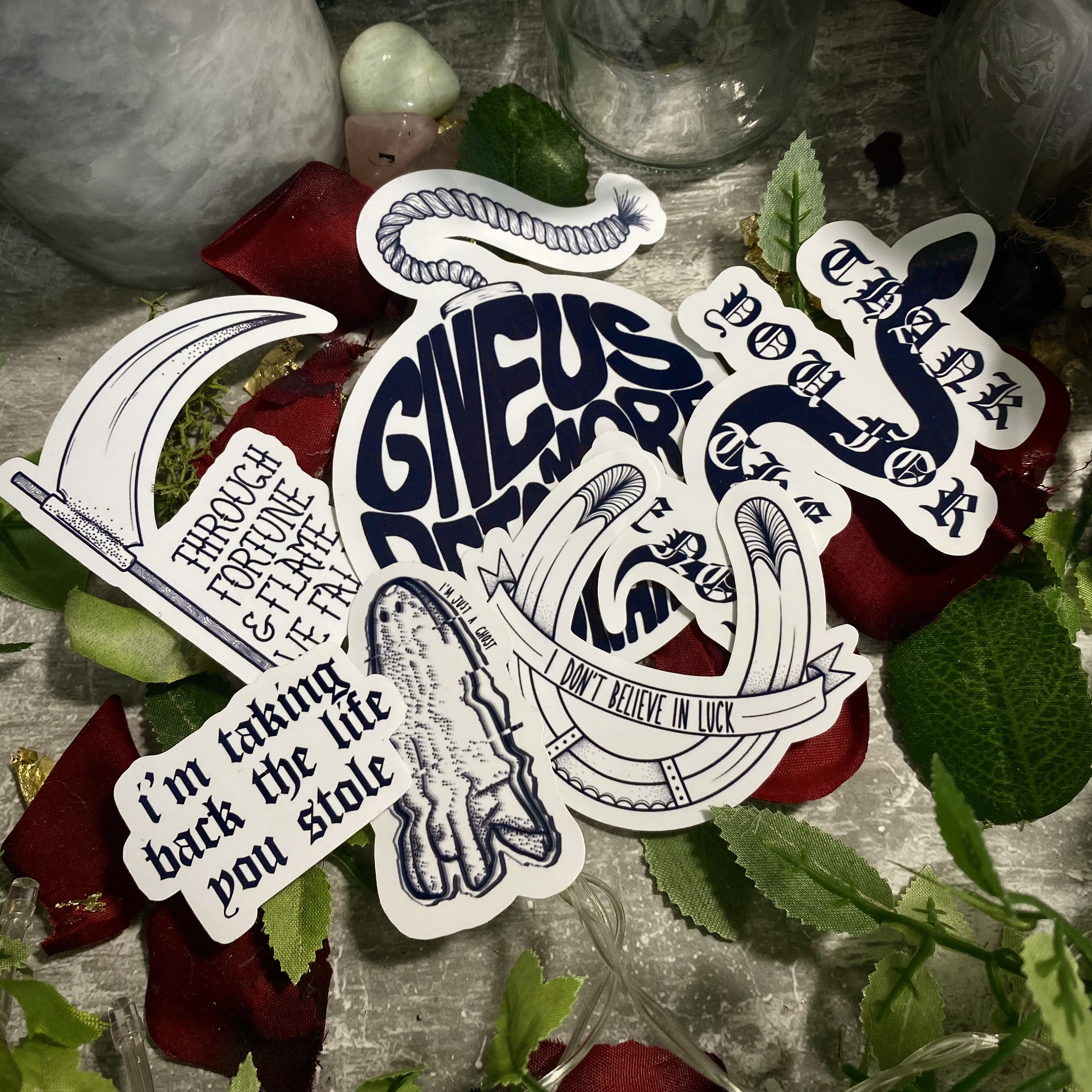 My Chemical Romance Inspired Sticker Pack - Danger Days, Three Cheers for Sweet Revenge, The Black Parade, Bullets Lyrics - MCR Stickers