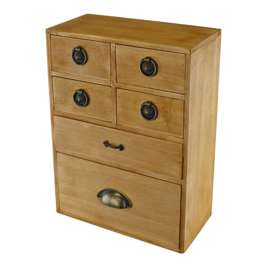 wooden-6-drawer-rustic-vintage-style-storage-cabinet-with-assorted-size