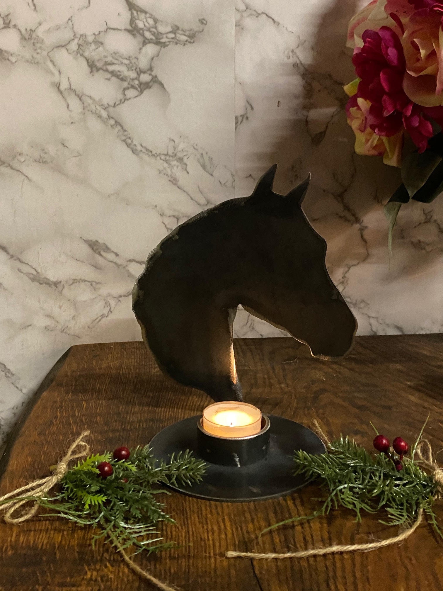 S&C Horse Head Candle Holder Pony Equestrian Equine Pet Etsy