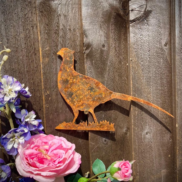 Metal Pheasant Yard Art Etsy