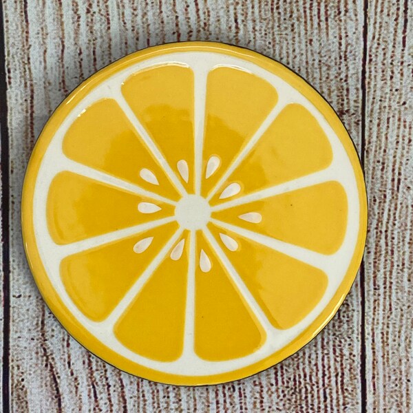 Lemon Coasters Etsy