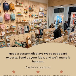 Retail Pegboard Display Wall - Modular Wooden Display System for Shops & Boutiques image 6