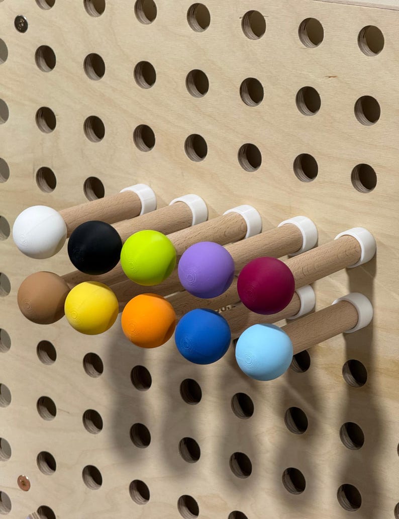 Color Ball Pegboard Pegs – Wooden Hooks for Thepeggywall Panels - Etsy