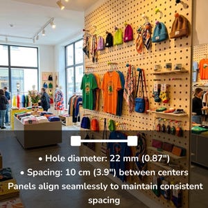 Modulair houten prikbordwandsysteem – Scandinavische organizer voor thuis, kinderkamer en winkels afbeelding 4
