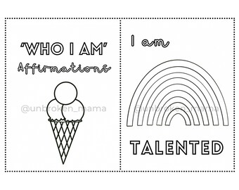Kids Positive Affirmation Cards: Mindfulness Coloring Set for Children's Meditation & Self-Esteem (Digital)