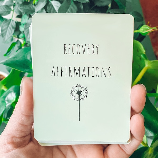 Addiction Recovery Affirmation Cards Set - Great AA Recovery Gifts, NA Recovery Gifts, Sobriety Gifts - Mindfulness Practice