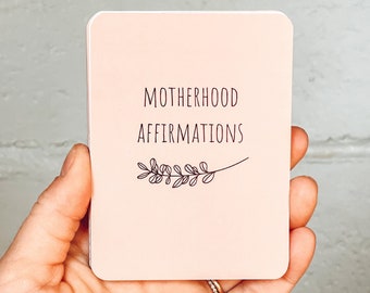 Motherhood Affirmation Cards Set. Mindfulness gift for seasoned, new, and expecting moms to practice meditation.