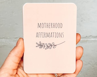 Motherhood Affirmation Cards Set. Mindfulness gift for seasoned, new, and expecting moms to practice meditation.