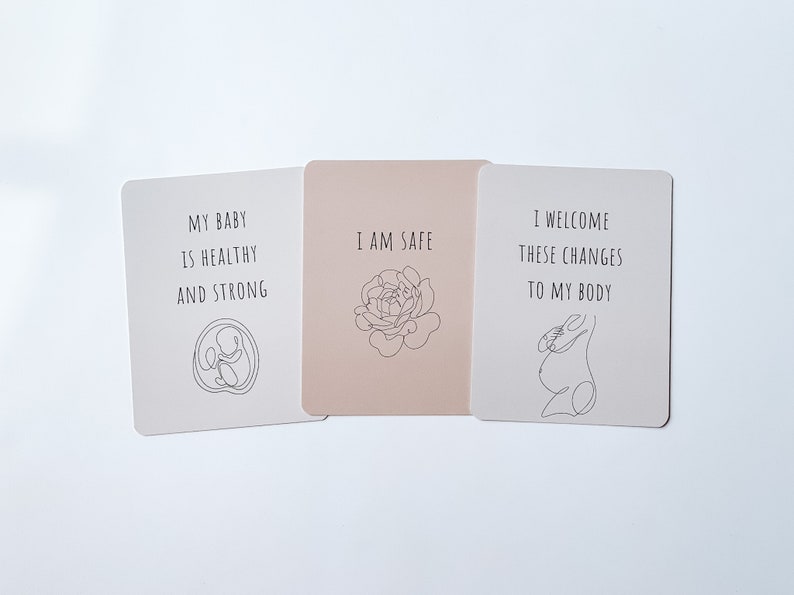 Pregnancy and Birth Affirmation Cards Great pregnancy gift for new moms. Perfect as a baby shower gift, push gift, or birth gift. image 3