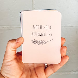 Motherhood Affirmation Cards Set. Mindfulness gift for seasoned, new, and expecting moms to practice meditation. image 2