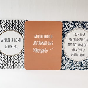 Motherhood Affirmation Cards Set. Mindfulness gift for seasoned, new, and expecting moms to practice meditation. image 5
