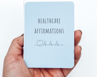 Healthcare Workers Affirmation Cards Set. Great for nurse gift, doctor gift, cna gifts, or medical student gift!