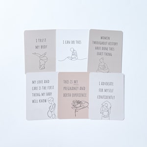 Pregnancy and Birth Affirmation Cards Great pregnancy gift for new moms. Perfect as a baby shower gift, push gift, or birth gift. image 2