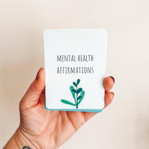 Tarjetas de afirmación de salud mental: set de regalo de atención plena para aliviar el estrés, meditar y pensar positivamente