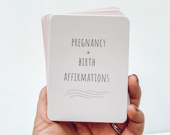 Pregnancy and Birth Affirmation Cards - Great pregnancy gift for new moms. Perfect as a baby shower gift, push gift, or birth gift.