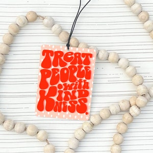 Be Kind Retro Aesthetic Quote Felt Car Air Freshener