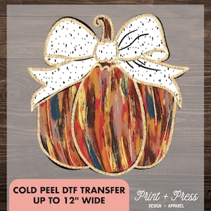Fall Pumpkin DTF Transfer, Fall Brushstroke Pumpkin DTF Transfer, High-Quality DTF Print, Shirt Transfer