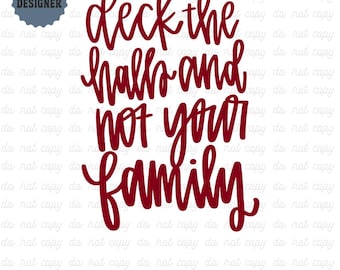 Deck The Halls T-Shirt, PNG, digitaler Download, T-Shirt-Datei, Weihnachtsdesign