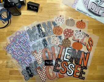 DTF Transfer Mystery Pack, 10 Mystery DTF Transfers, You Pick The Theme