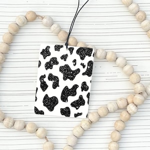 Glitter Cow Print Felt Air Freshener