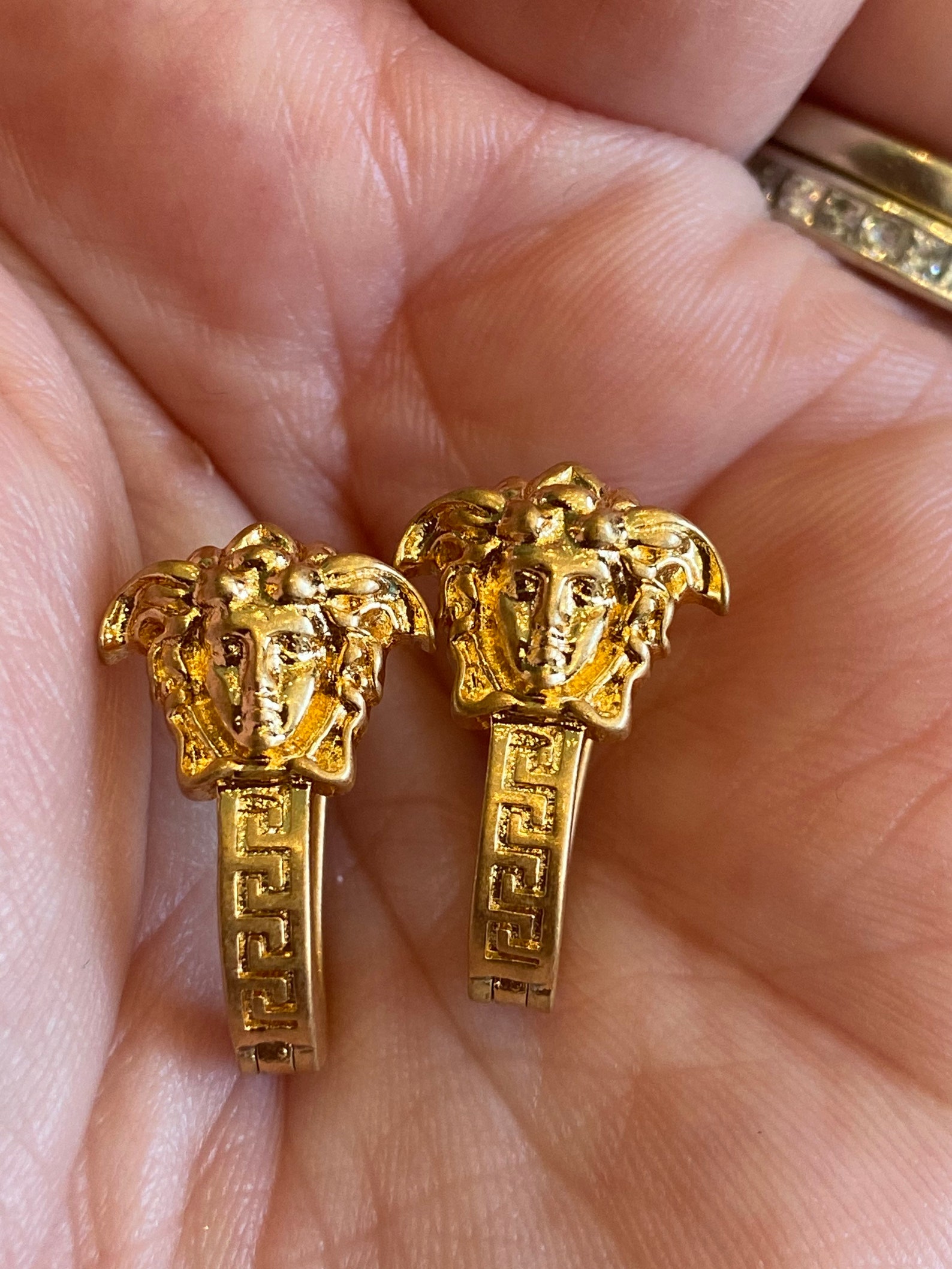 Versace hoop earrings medusa Clearance
