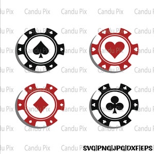 Poker Chips Card Symbols Svg, Casino Chips Svg, Poker Chips Png, Casino Chips Png,  Cricut, Poker Chips Card Symbols Cut File