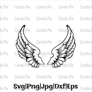 Angel Wings Svg, Angel Wings Svg, Fly Wings Svg, Png Eps Jpg Dxf, Svg Files For Cricut, Commercial License