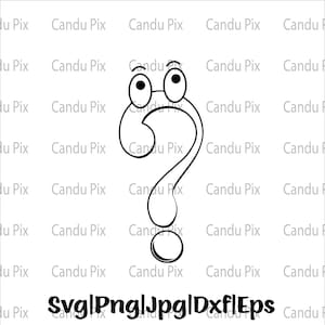 Fragezeichen-Svg, lächelnde Frage-Svg, niedliche Frage-Svg, Png Eps Jpg Dxf, SVG-Dateien für Cricut, kommerzielle Lizenz