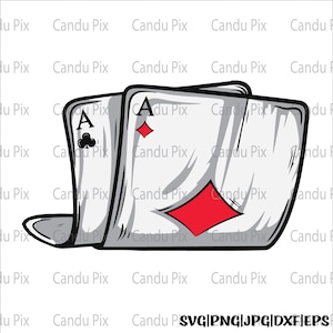 Ases Two Old Folded Poker Svg, Ases Cards Svg, Two Old Folded Png, Ases Cards Png, Cricut, Ases Two Old Folded Poker Cut File