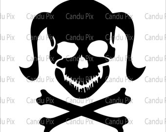Goth Girl Skull Svg, Skull Svg, Girl Skull Png, Skull Png,  Cricut, Girl Skull Cut File