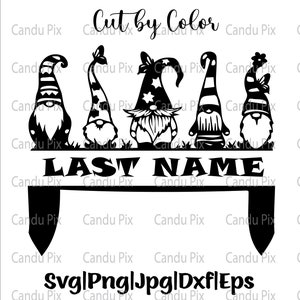 Gnome Family Name Svg, Png, Eps, Jpg, Dxf, Smiling Gnome Svg, Cute Gnome Svg, Gnome Vector, Gnome Cricut, Free Commercial Use