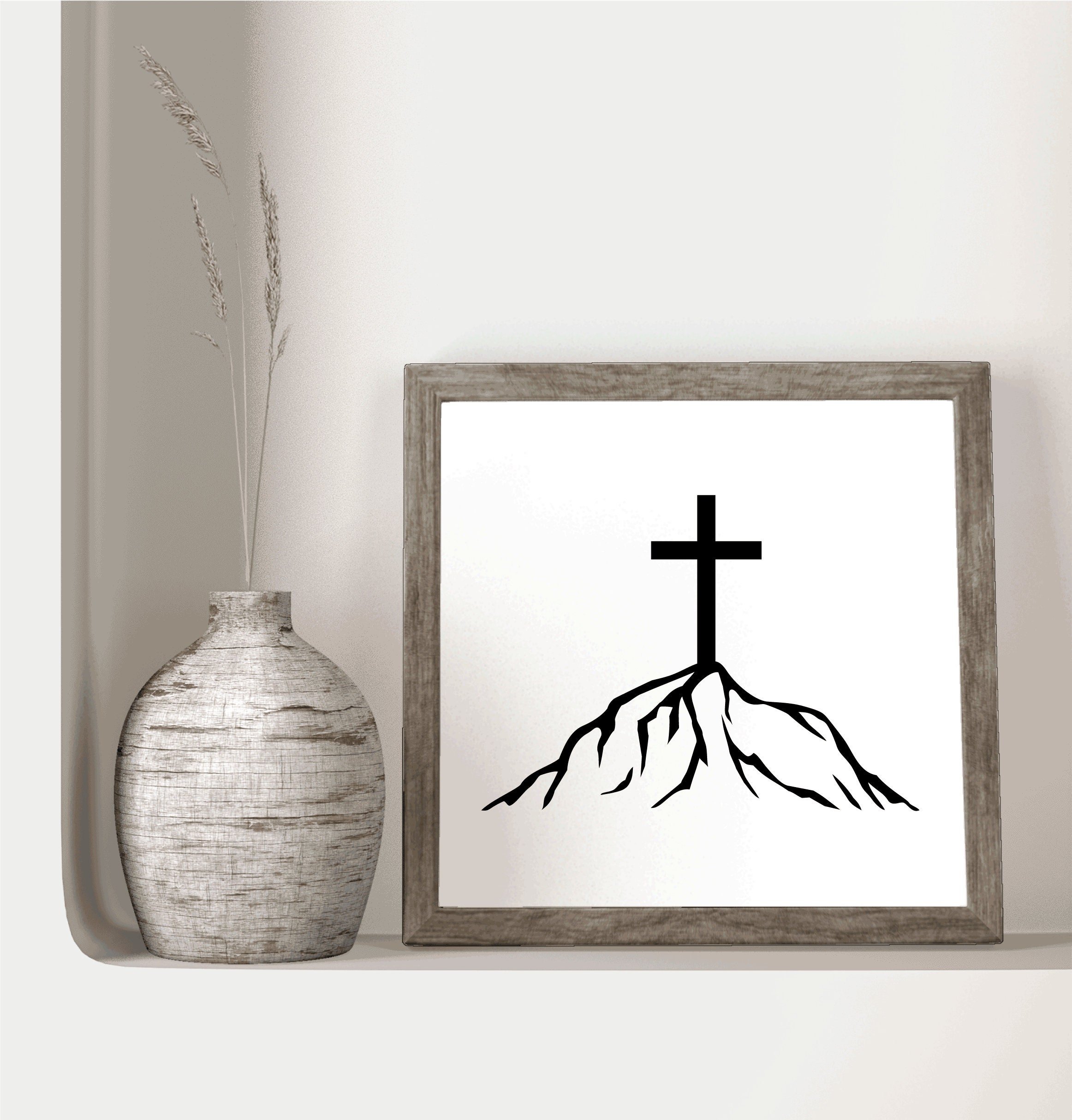Cross Mountain Svg Christian Svg Cross Mountain Png - Etsy