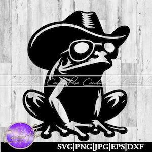 Frog Cowboy Svg, Frog Cowboy Png, Cowgirl Png, Cowboy Png, Cowgirl Svg, Cowboy Svg, Cowboy Hat Png, Cowboy Hat Svg, Funny Png, Funny Svg image 1