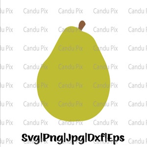 Pera Svg, Pera di frutta Svg, Pera alimentare Svg, Png Eps Jpg Dxf, File Svg per Cricut, Licenza commerciale