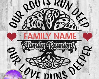 Familiereünie Svg, levensboom Svg, familiereünie png, levensboom png, onze wortels zitten diep, liefde zit dieper, Instant Download 2025 2026
