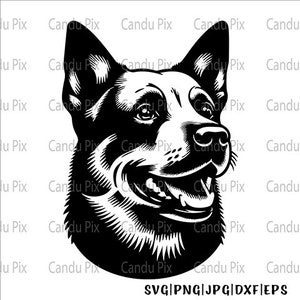 Australian Cattle Dog Svg, Australian Cattle Dog Png, Australian Cattle Dog Dxf, 1 Layer Cut File, Dog Tumbler, Dog Sticker