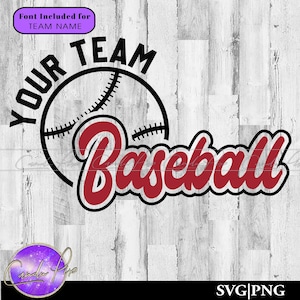 Baseball Team Svg, Baseball Team Png, Baseball Jersey, Baseball Player, Sports Team Shirt, Baseball School, Baseball Gift, Baseball Shirt