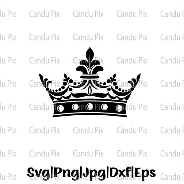 Crown Svg, Queen Crown Svg, King Crown Svg, Png Eps Jpg Dxf, Svg Files For Cricut, Commercial License