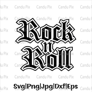 Rock And Roll   Svg,  Png, Eps, Dxf, Jpg, Vector Cute Rock And Roll   Cut By Color Clipart