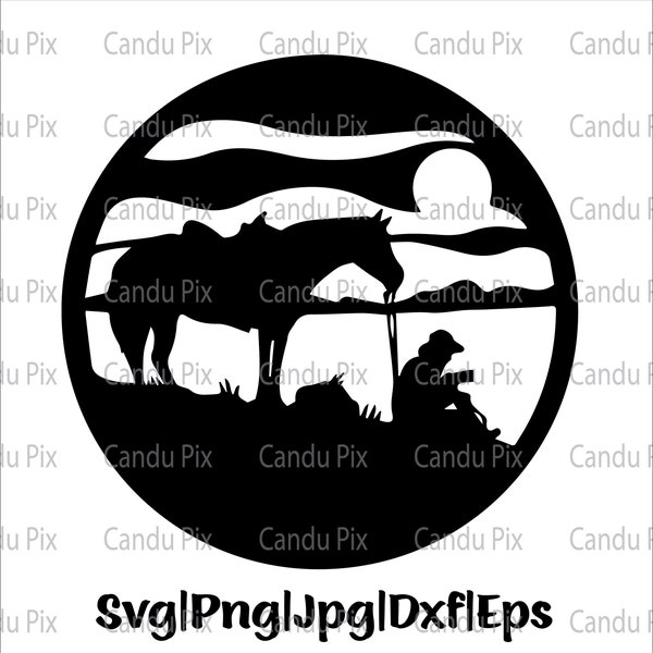 Cowboy Horse Svg, Png, Eps, Jpg, Dxf, Horse Cowboy Svg, Cute Cowboy Svg, Cowboy Vector, Cowboy Cricut, Free Commercial Use