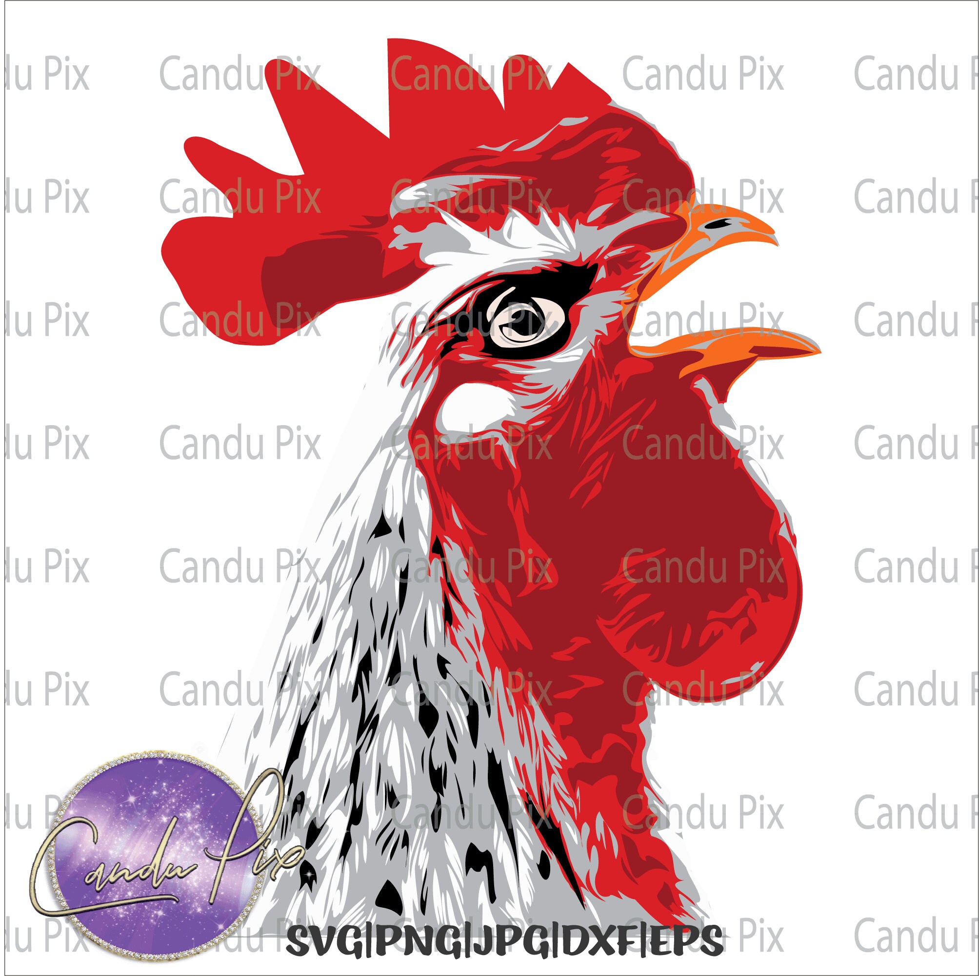 Rooster Svg, Crowing Svg, Rooster Png, Crowing Png, Rooster Eps
