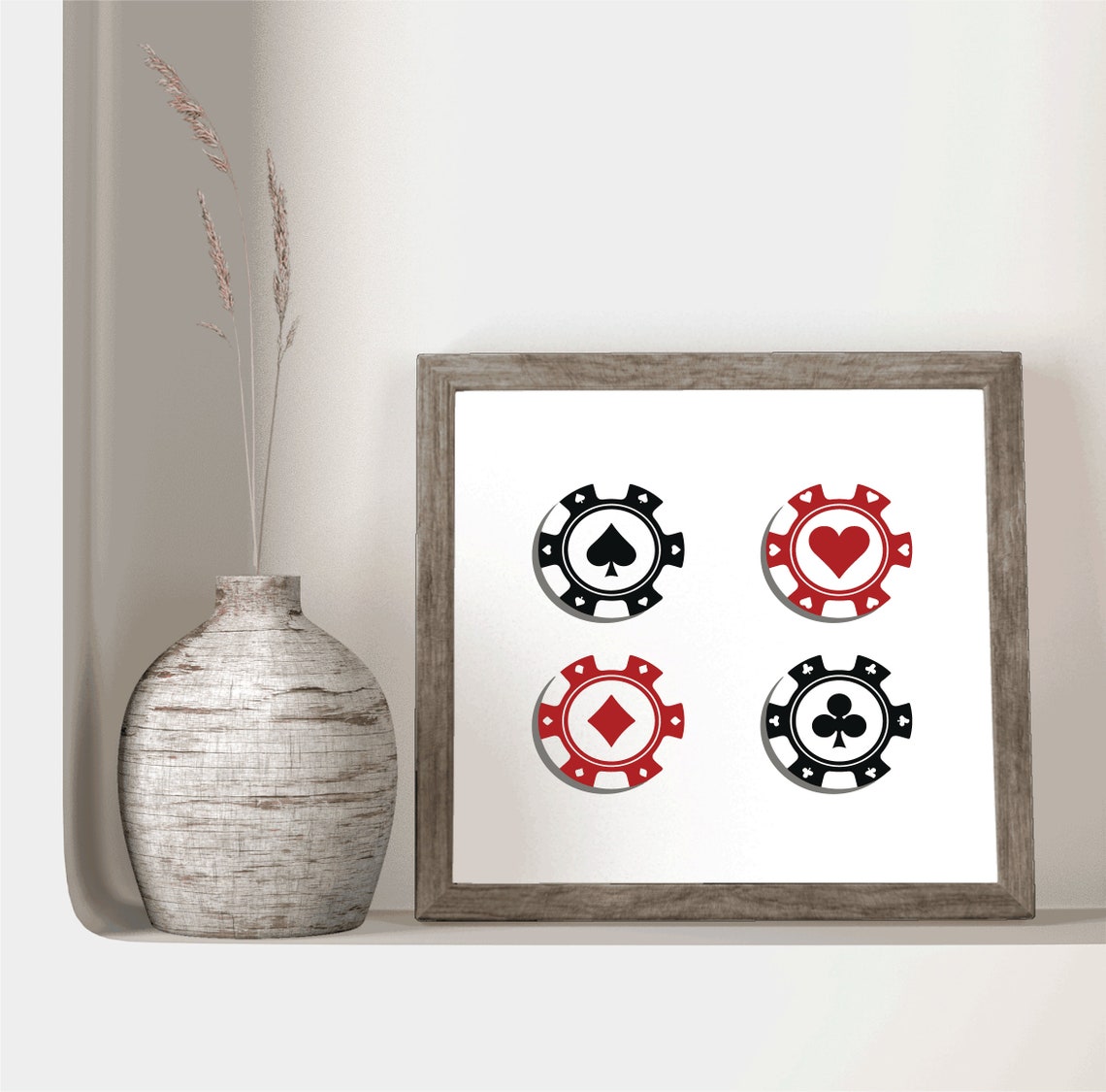 Poker Chips Card Symbols Svg Casino Chips Svg Poker Chips | Etsy