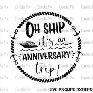 Aniversário do navio de cruzeiro Svg, Cruise Svg, Aniversário Png, Cruise Png, Cricut, Arquivo de corte de aniversário do navio de cruzeiro
