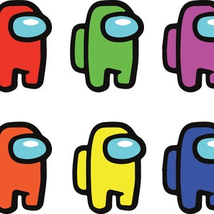 Among Us SVG & PNG, Eps, Dxf, Jpg, Vector Clipart Layer by Color