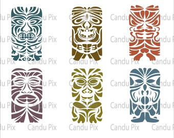 Hawaiian mask Svg, Polynesian Svg, Hawaiian mask Png, Polynesian Png, Svg Bundle, Hibiscus Svg, Polynesian Svg, Hawaiian Luau Svg, Aloha Svg