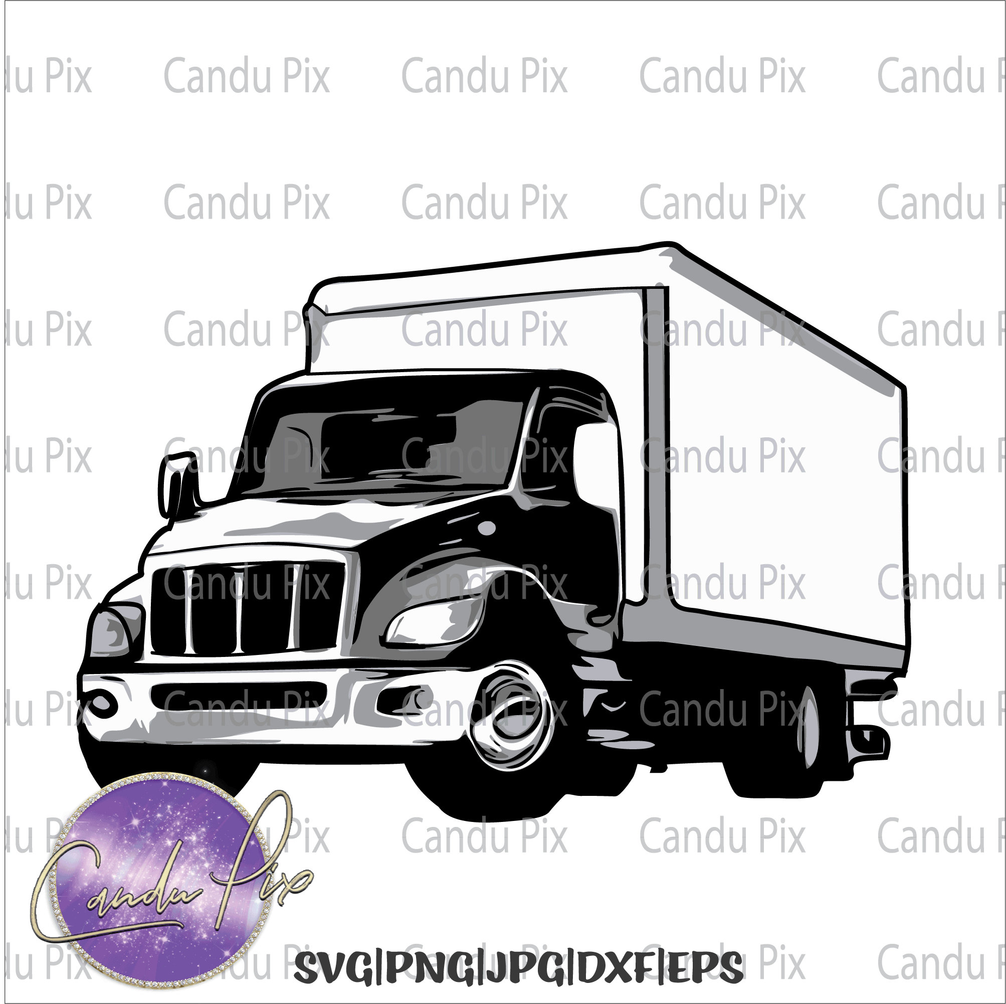Caminhão baú SVG, Logotipo de empresa SVG, Caminhão baú PNG, Logotipo de empresa PNG, Logotipo de mudança, Caminhão de entrega, Empreendedor SVG, Arquivo de corte Cricut