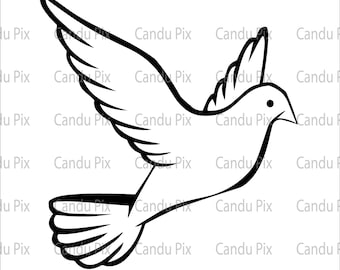 Dove Svg, Bible Dove Svg, Cute Dove Svg, Png Eps Jpg Dxf, Svg Files For Cricut, Commercial License