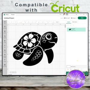 Sea Turtle Svg, Hibiscus Svg, Sea Turtle Png, Hibiscus Png, Hawaii Trip, Hawaii Svg, Vacation Svg, Tropical Flower, Svg Png Dxf Eps Jpg image 5
